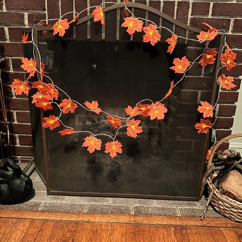 Set Of 2 Double Sided Battery Operated Maple Leaves 🍁 Lights